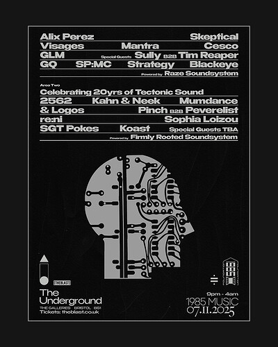 1985 Music x 20 Years of Tectonic x  | Bristol 2025 at The Underground