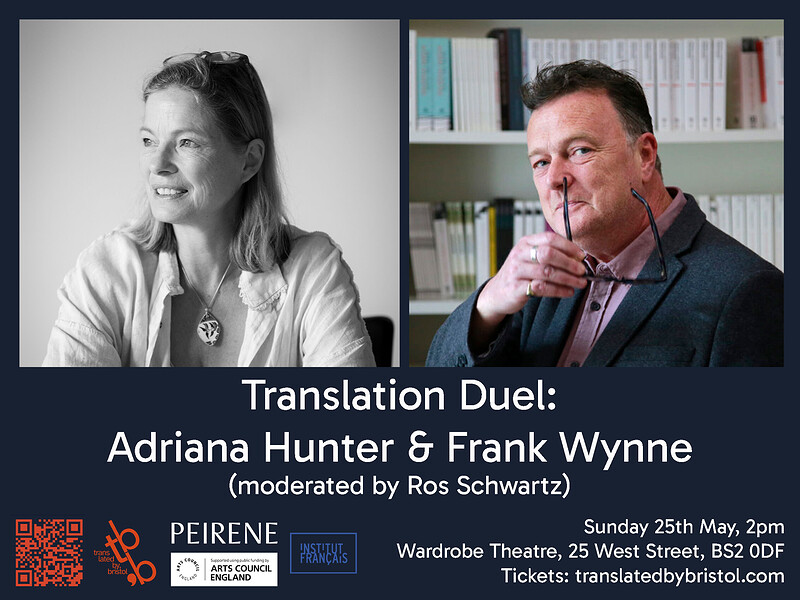 Translation Duel: Adriana Hunter & Frank Wynne at The Wardrobe Theatre