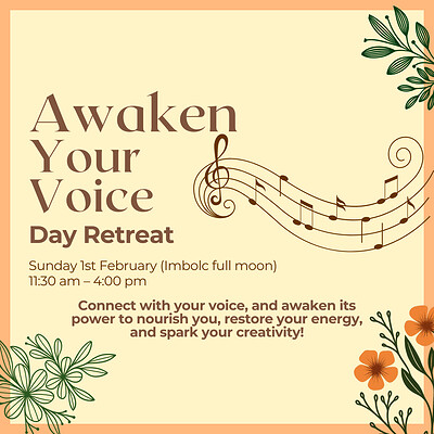 Awaken Your Voice: Day Retreat at The Wild Box, Bristol BS34BL