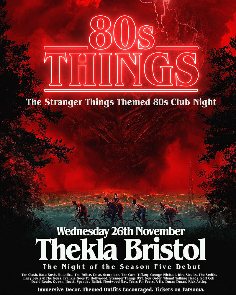80s Things. Stranger Things Release Party at Thekla