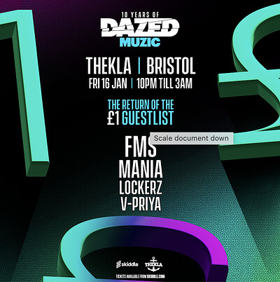 Dazed Muzic Presents The Return of the £1 Guestlist at Thekla
