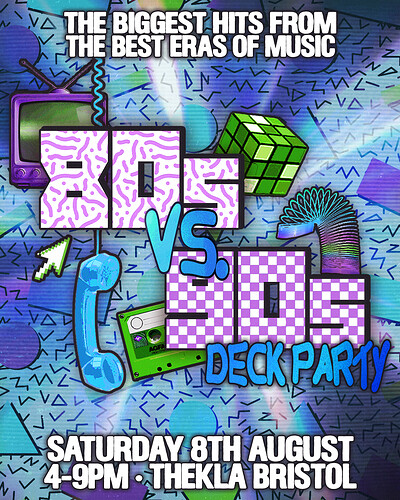 DOCKSIDE SESSIONS: 80s vs 90s Deck Party at Thekla
