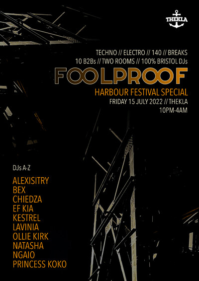 FOOLPROOF - House / Garage / Techno / 140 / Breaks at Thekla
