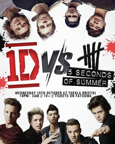 One Direction vs. 5SOS at Thekla