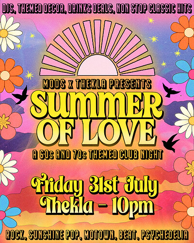 Summer of Love - A 60s + 70s Themed Club Night at Thekla
