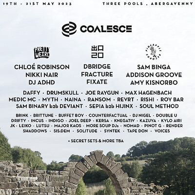 Coalesce Festival 2023 at Three Pools Farm