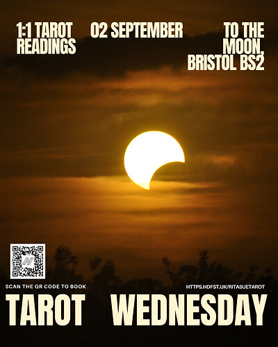 1:1 Tarot Readings in a cosy spot in Central Bristol at To The Moon