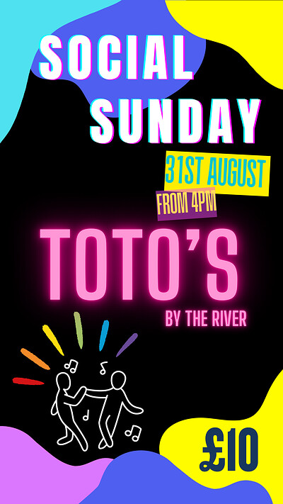 Social Sundays at TOTOS BY THE RIVER