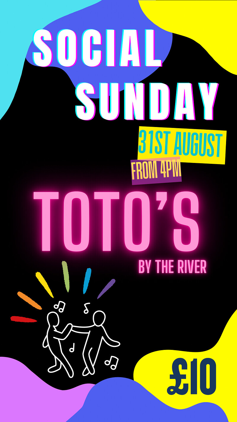 Social Sundays at TOTOS BY THE RIVER