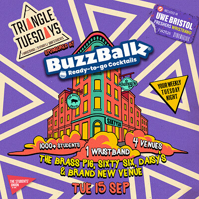 UWE Bristol Official Freshers | Triangle Tuesdays at Triangle West, Bristol BS8 1ER, UK
