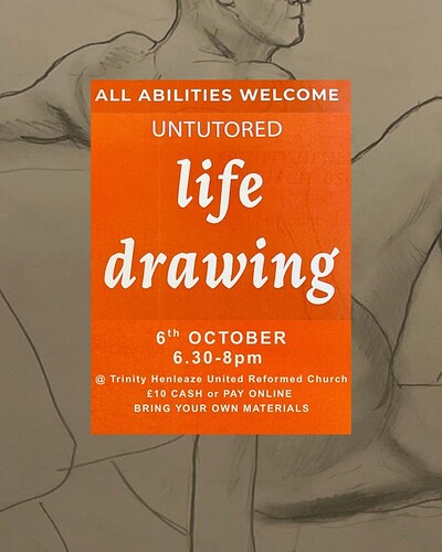 Life Drawing Class - Henleaze at Trinity Henleaze United Reformed Church