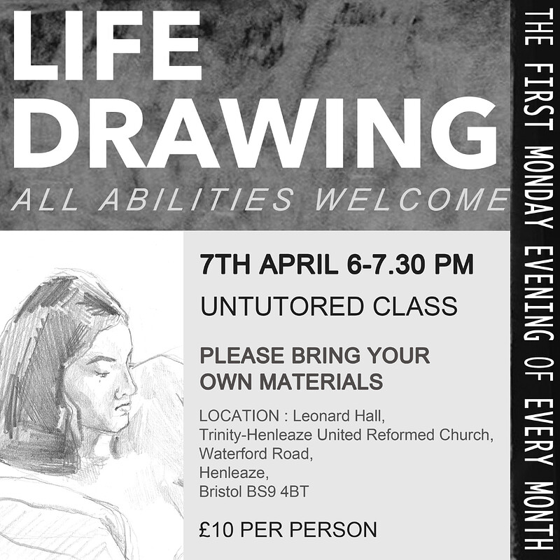Monthly Life Drawing - Henleaze at Trinity Henleaze URC Church
