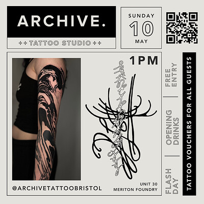 TATTOO FLASH DAY & LAUNCH PARTY at UNIT 30, Meriton Foundry