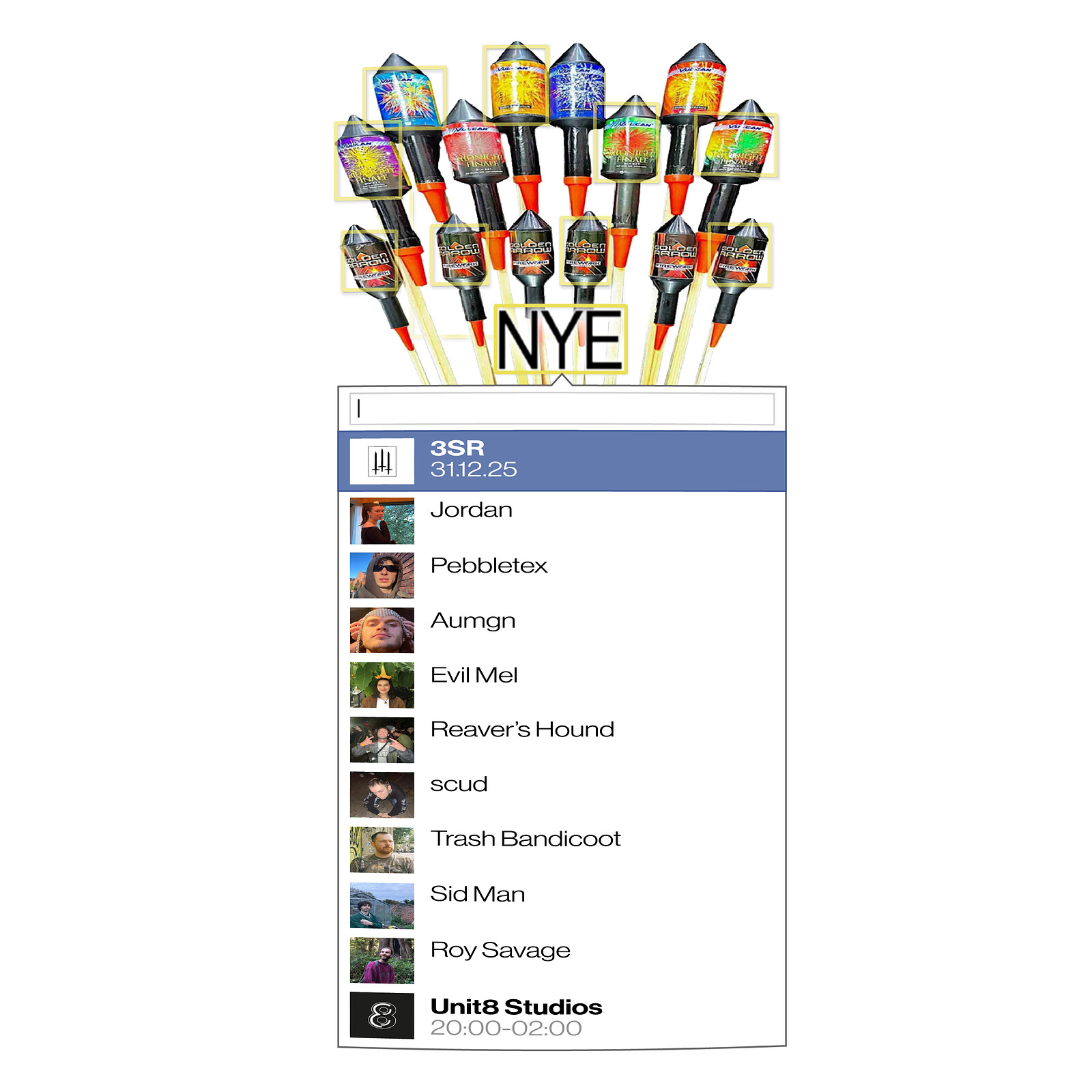 3SR NYE at Unit 8 Studios