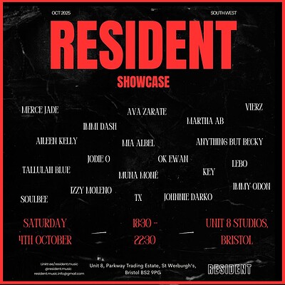 RESIDENT Showcase at Unit8 Studios