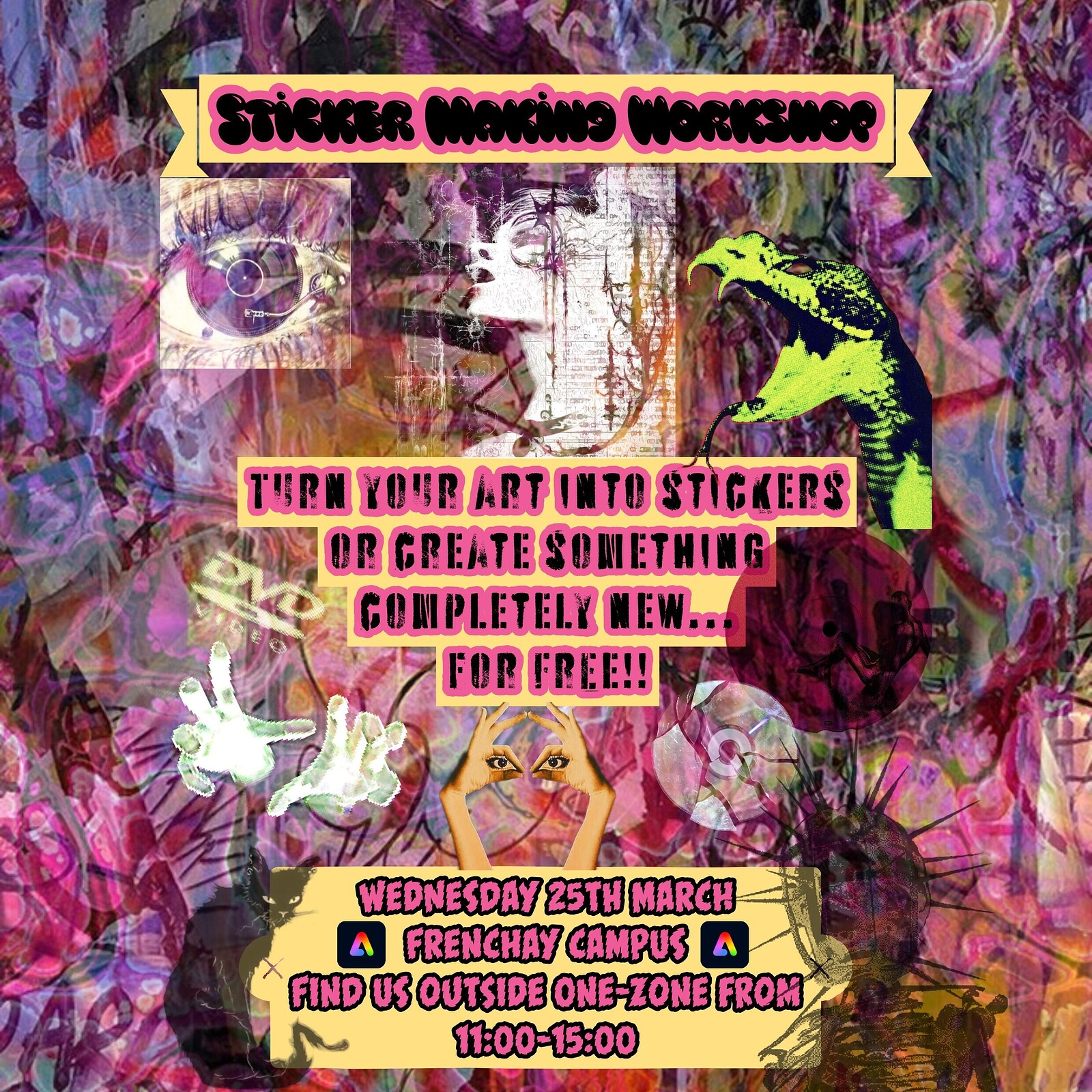 UWE Sticker Making Workshop at UWE Frenchay Campus