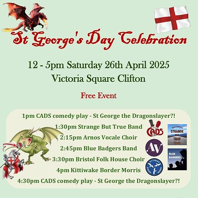 St George's Day Celebration - Clifton Village at Victoria Square, Clifton Village