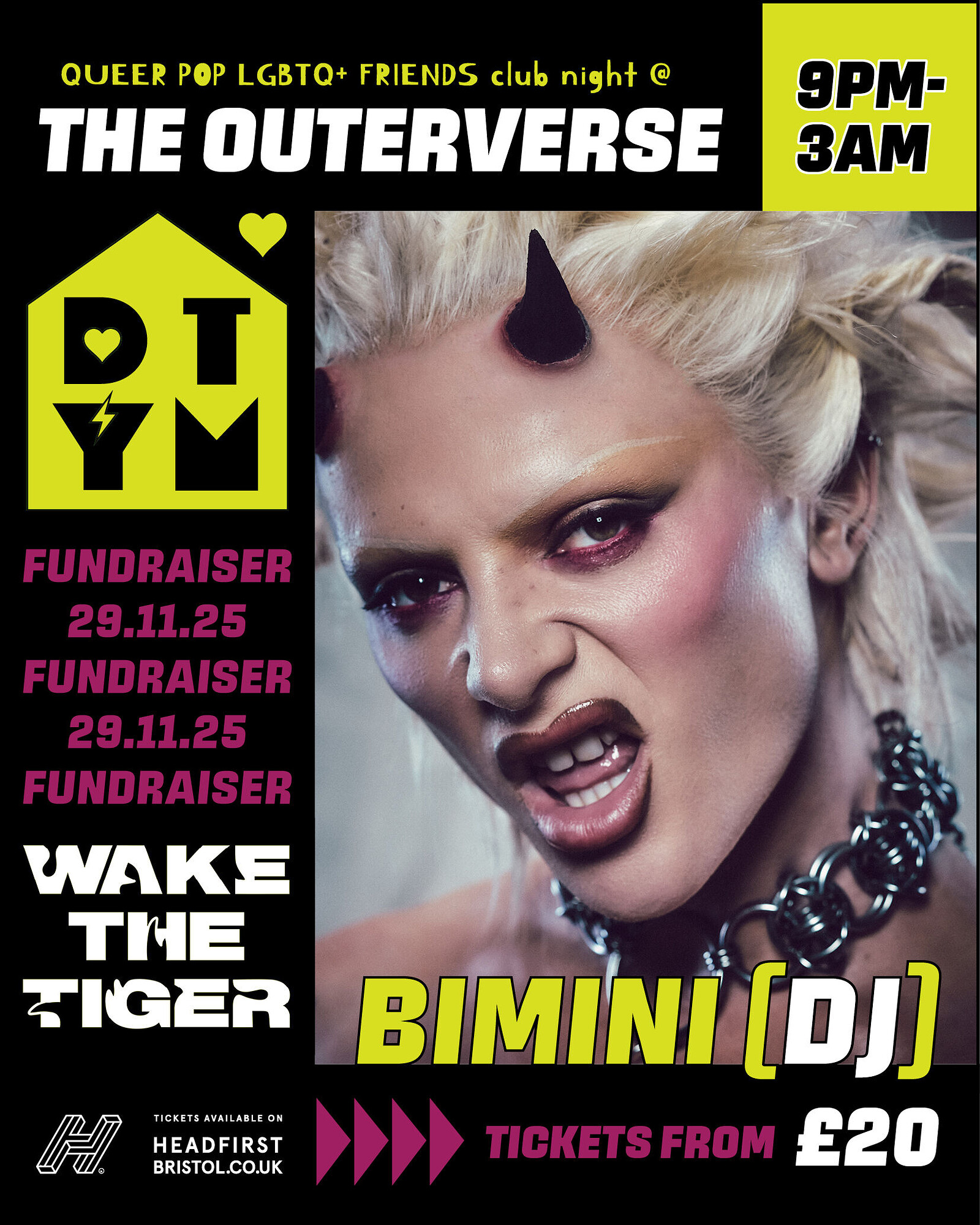 DTYM - WAD fundraiser w/ BIMINI + LYNKS at Wake the Tiger