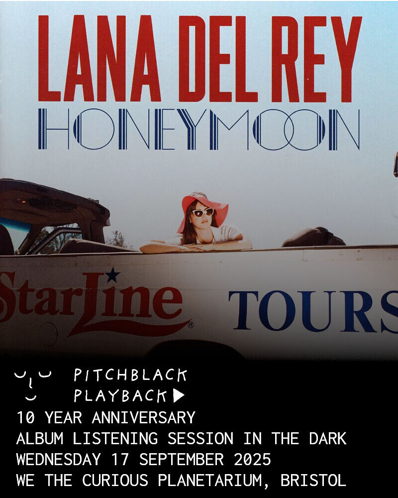 Lana Del Rey 'Honeymoon'  listening session in the dark at We The Curious Planetarium