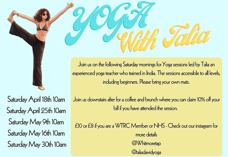 Yoga with Talia at The Whitmore Tap at Whitmore Tap