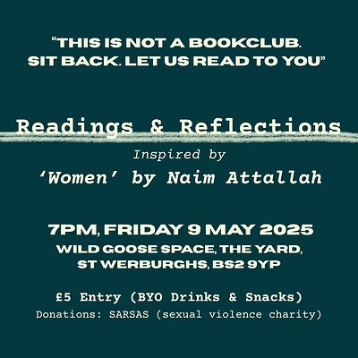 Readings & Reflections: Naim Atallah's 'Women' at Wild Goose Space, The Yard, Bristol BS2 9YP