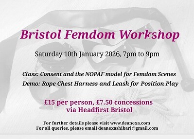 Bristol Femdom Workshop at Wild Goose Space