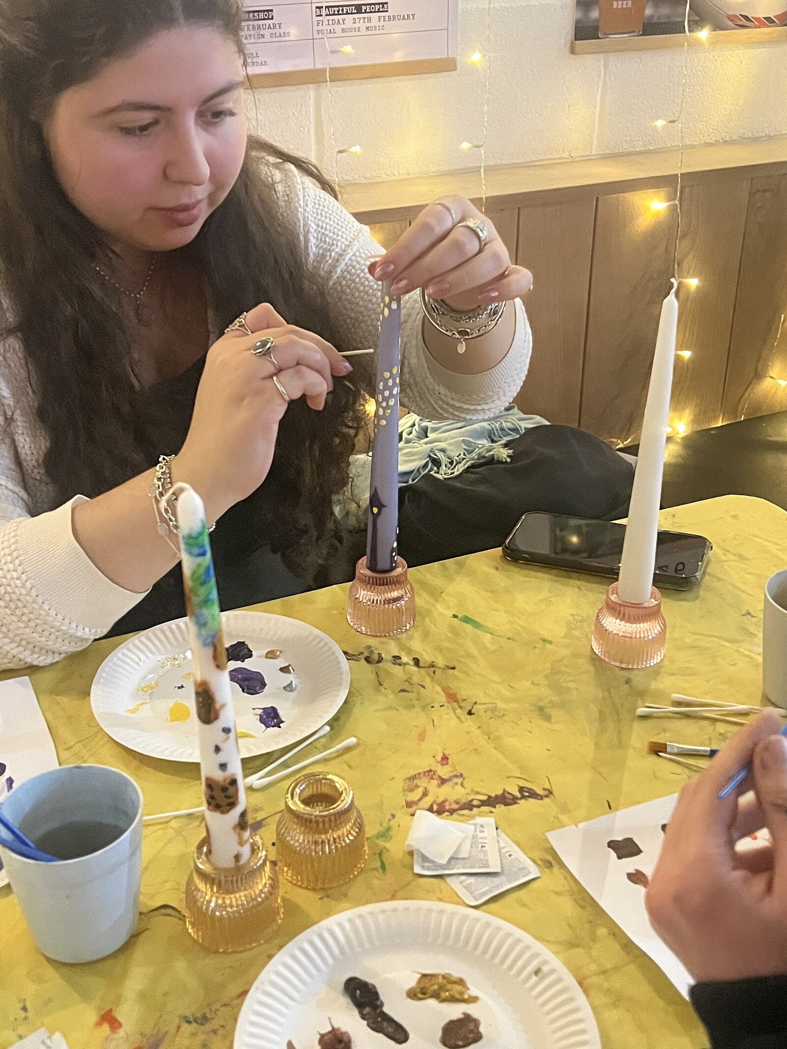 Candle Painting Worshop at Wiper and True Barrel Store St Werburghs