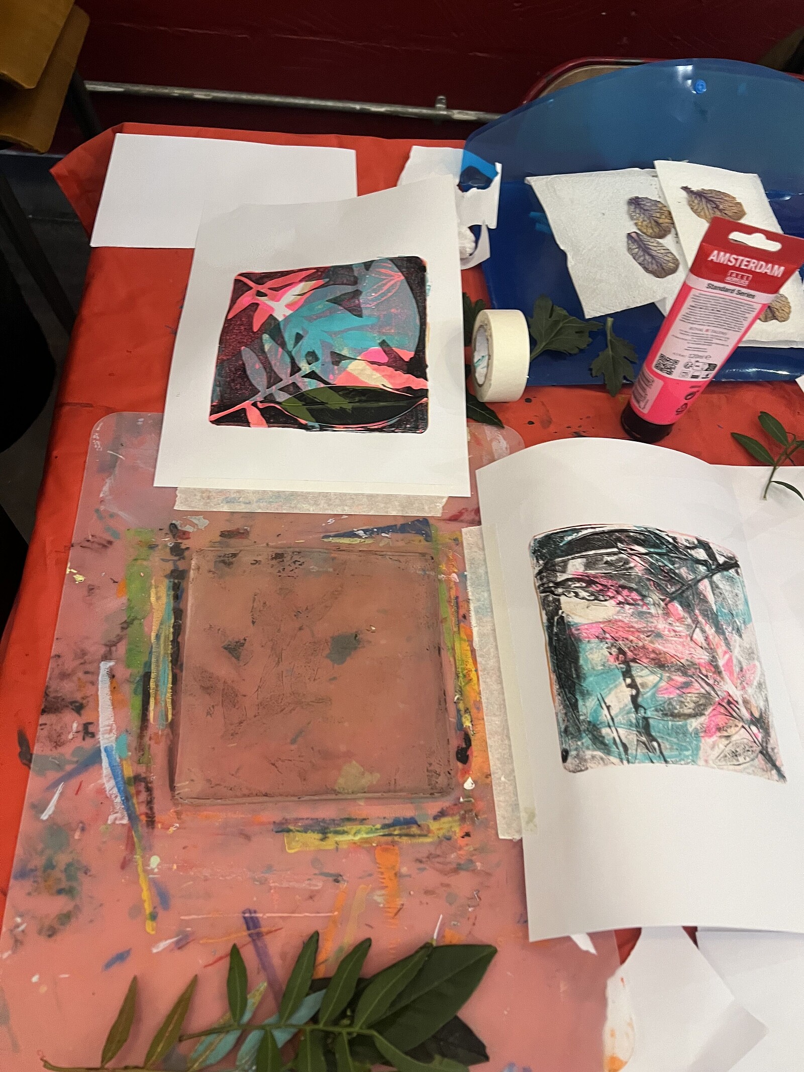 Gelli-Plate Printing Workshop at Wiper and True Barrel Store
