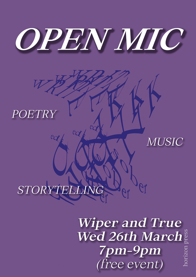 Horizon Open Mic at the Barrel Store at Wiper and True, St Werburghs