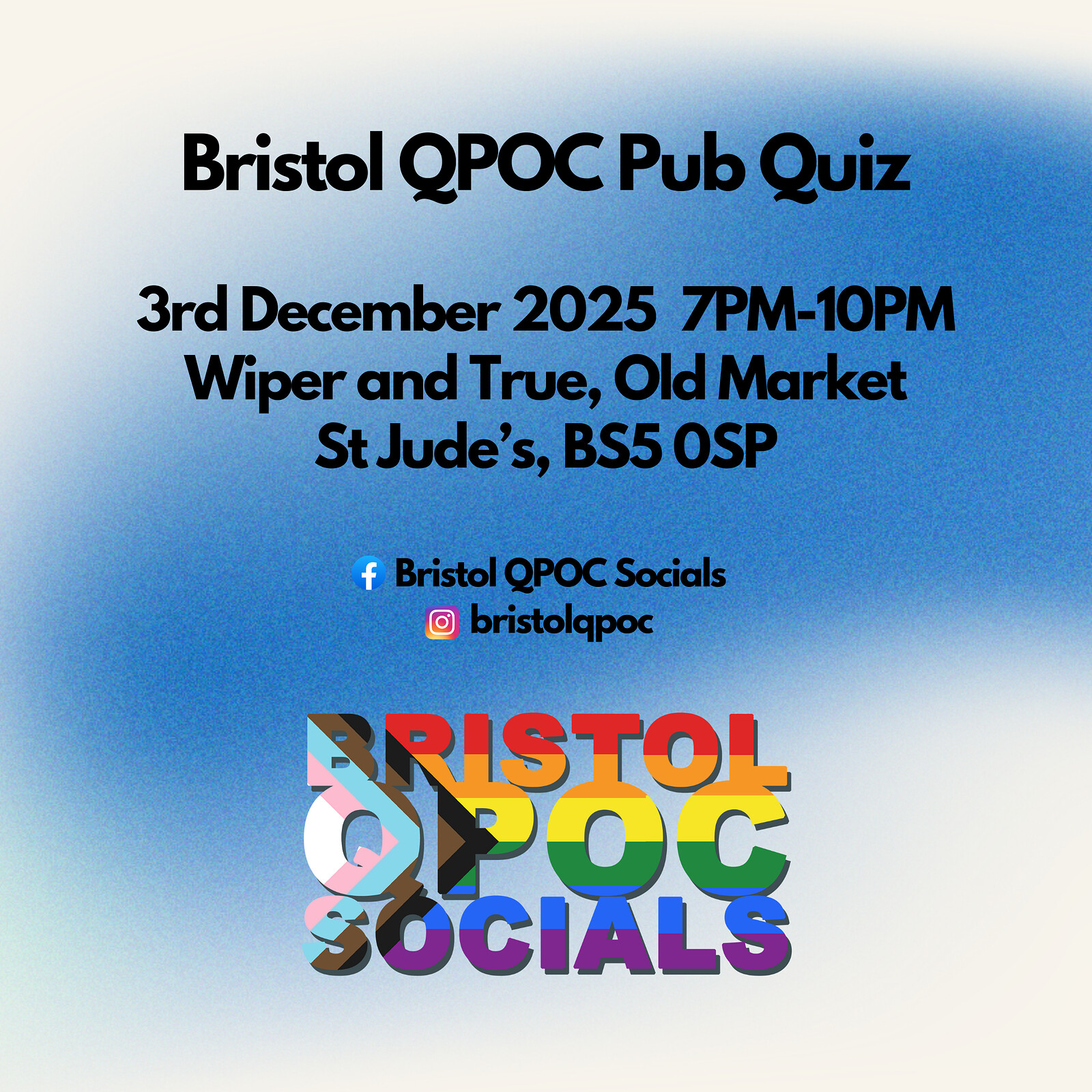 Bristol QPOC Pub Quiz Social at Wiper and True Tap Room, BS5 0SP