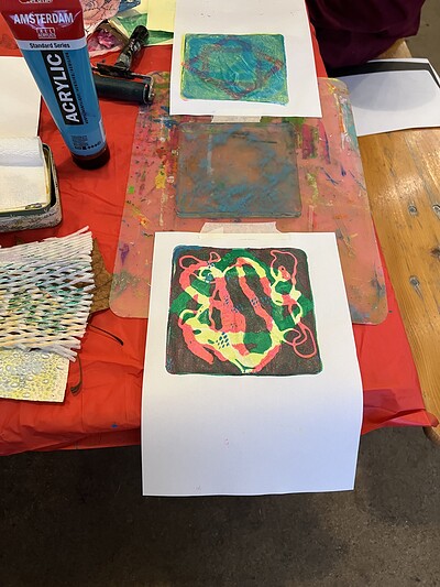 Gelli-Plate Printing Workshop at Wiper and True, The Barrel Store, St Werburghs
