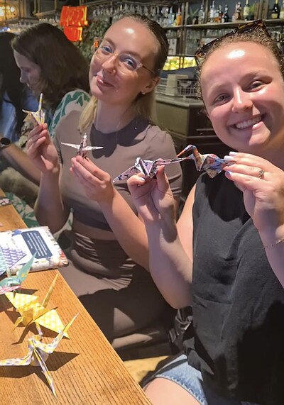 New Year Craft Night - paint a candle, fold a crane at Wiper and True, The Barrel Store, St Werburghs
