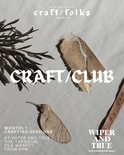 Craft/Folks presents: Craft Club at Wiper & True, Old Market Taproom