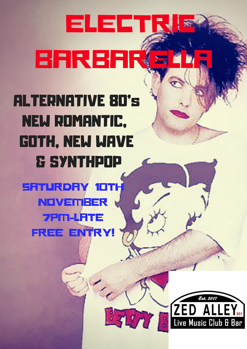 Electric Barbarella Club Night at Zed Alley Bristol
