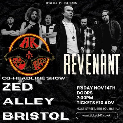 AK & The Red Kites and Revenant - Co-Headline at Zed Alley