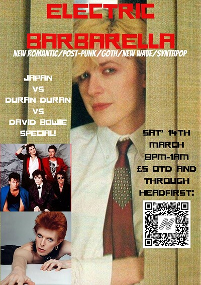 Electric Barbarella Presents: Japan vs Duran Duran vs David Bowie Special at Zed Alley
