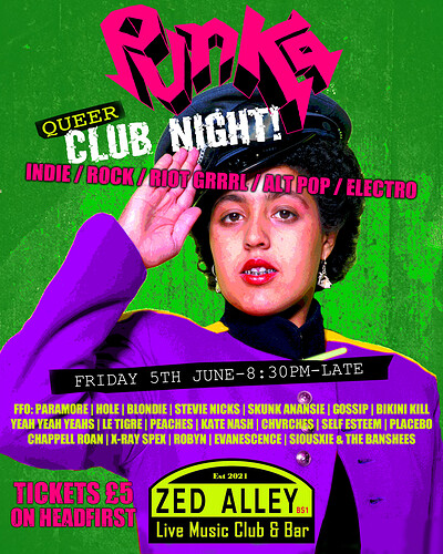 PUNKA CLUB NIGHT at Zed Alley
