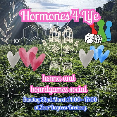 Henna and boardgames: a Hormones 4 Life social at Zero Degrees Brewery