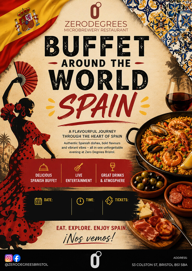 Buffet Around the World - Spain at Zero Degrees Bristol
