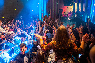 Crowd at a disco night in Bristol 2025